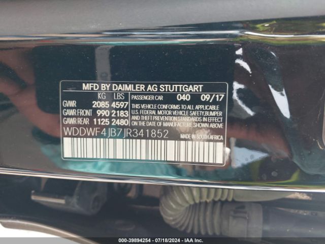 WDDWF4JB7JR341852 Mercedes-Benz C 300