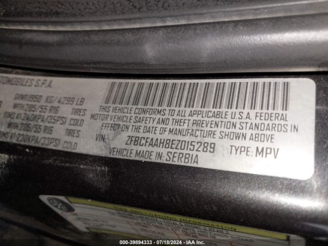 ZFBCFAAH8EZ015289 Fiat 500L POP