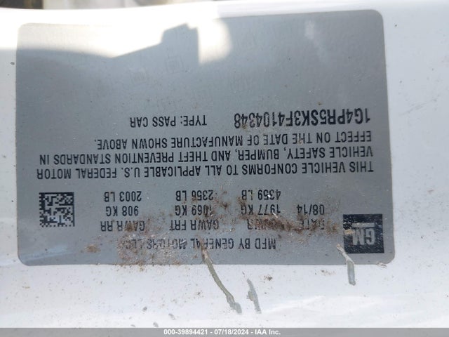 1G4PR5SK3F4104348 Buick Verano Convenience Group