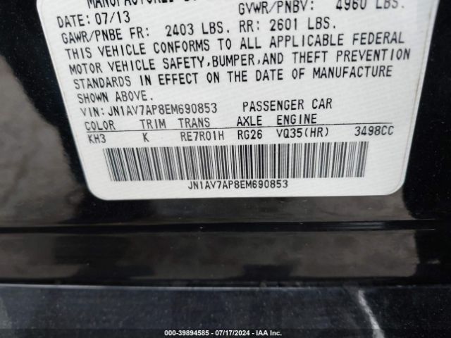 JN1AV7AP8EM690853 Infiniti Q50 Hybrid Sport