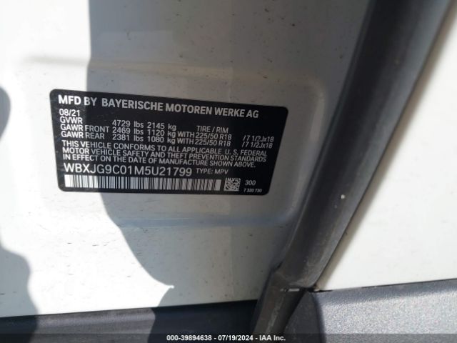WBXJG9C01M5U21799 BMW X1 Xdrive28i