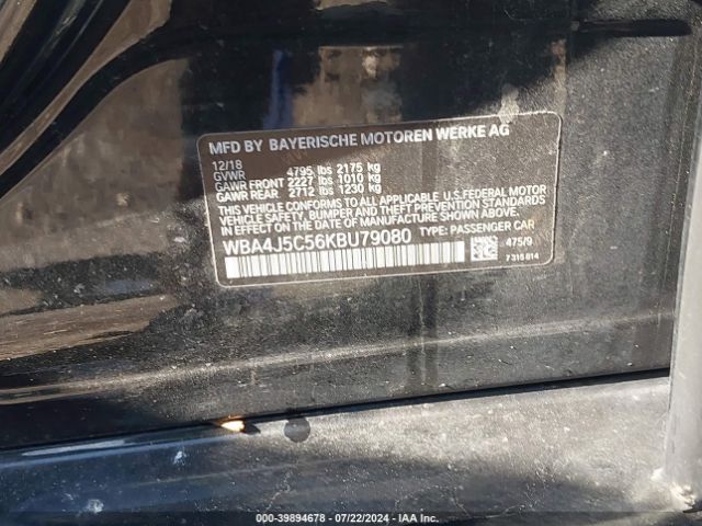 WBA4J5C56KBU79080 BMW 440i Gran Coupe