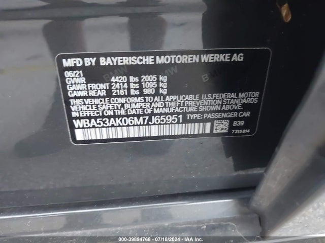 BMW 228i Gran Coupe Sdrive 2021 WBA53AK06M7J65951 Image 9