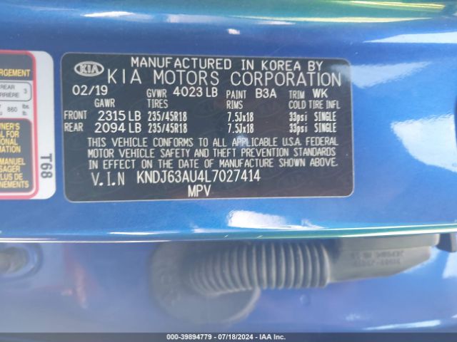 KNDJ63AU4L7027414 KIA Soul Gt-line
