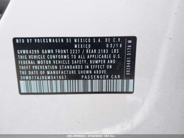 3VWD17AJ9GM341657 Volkswagen Jetta 1.8t Sport