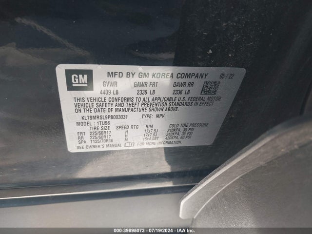 Chevrolet Trailblazer Awd Lt 2023 KL79MRSL9PB003031 Image 9