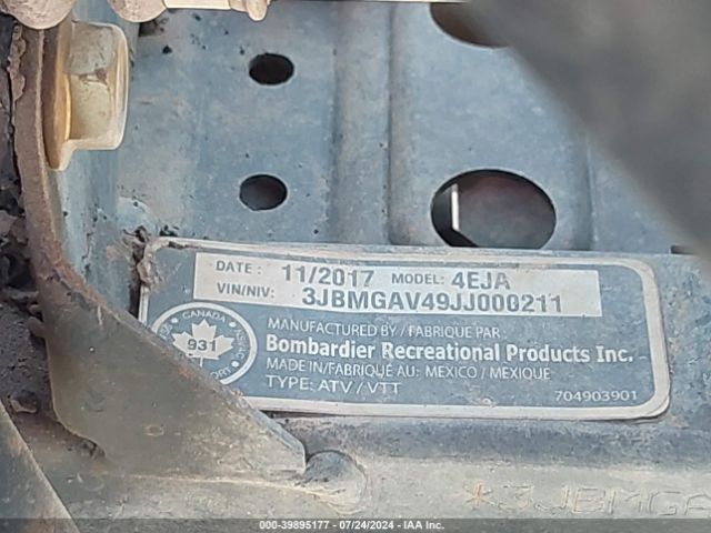 2018 CAN-AM RENEGADE 3JBMGAV49JJ000211 Photo 9