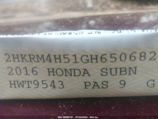 2HKRM4H51GH650682 Honda CR-V EX