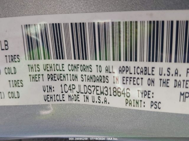 1C4PJLDS7EW318646 Jeep Cherokee Limited