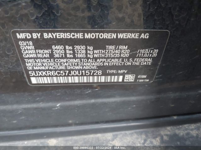 5UXKR6C57J0U15728 BMW X5 Xdrive50i