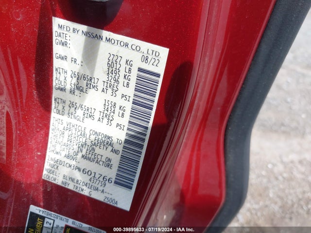 Nissan Frontier King Cab Sv 4x4 2023 1N6ED1CM3PN601766 Image 9