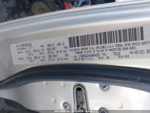 1C6RR6GG4HS804263 RAM 1500 Slt Quad Cab 4x2 6'4 Box