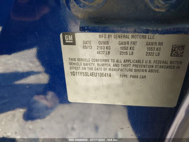 1G11Y5SL4EU106414 Chevrolet Impala 1ls