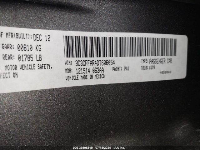 2013 FIAT 500 3C3CFFAR4DT606054 Photo 8