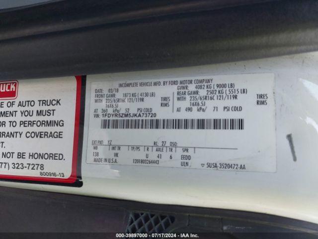 1FDYR5ZM5JKA73720 Ford Transit-250 Cab