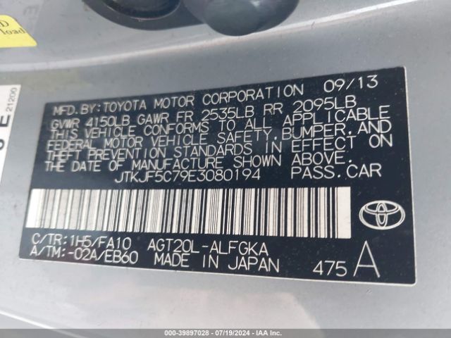 JTKJF5C79E3080194 Scion TC