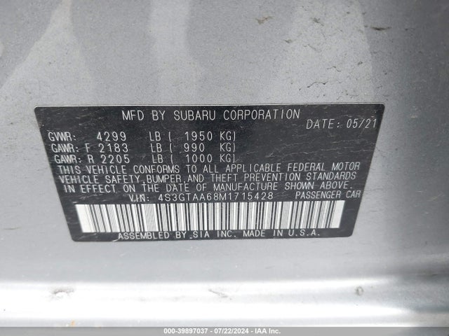 4S3GTAA68M1715428 Subaru Impreza 5-door