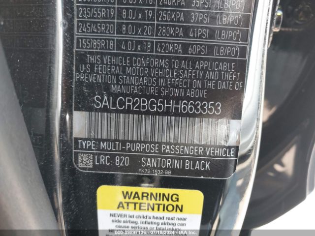 SALCR2BG5HH663353 Land Rover Discovery Sport Hse