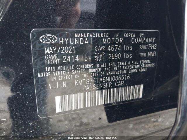 KMTG34TA8NU086516 Genesis G70 2.0t Rwd
