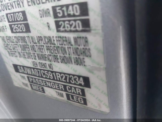 2009 JAGUAR XF SAJWA07C591R27334 Photo 8