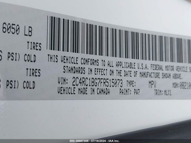 2C4RC1BG7FR515073 Chrysler Town & Country Touring