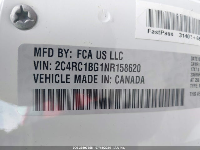 Chrysler Pacifica Touring L 2022 2C4RC1BG1NR158620 Image 9