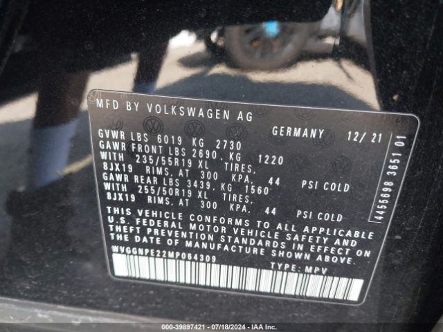 WVGGNPE22MP064309 Volkswagen Id.4 Awd Pro S