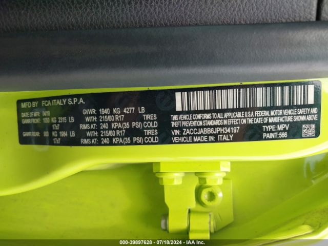 ZACCJABB6JPH34197 Jeep Renegade Latitude Fwd