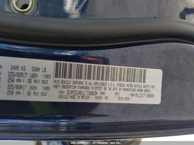 3C4PDCAB1LT180634 Dodge Journey Se Value