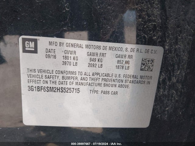 Chevrolet Cruze Premier Auto 2017 3G1BF6SM2HS525715 Image 9