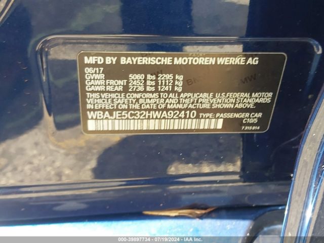 WBAJE5C32HWA92410 BMW 540I