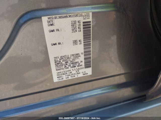 1N4CZ1CV4PC555600 Nissan Leaf Sv Plus 60 Kwh