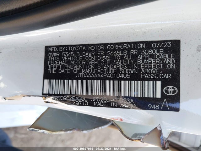 Toyota Mirai Xle 2023 JTDAAAAA4PA010405 Image 9