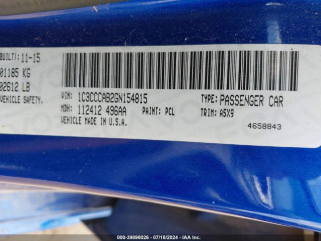 1C3CCCAB2GN154815 Chrysler 200 Limited