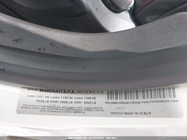 ZAM57RSA3G1185334 Maserati GHIBLI S