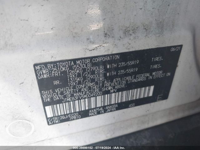 JTMEB3FV5MD049200 Toyota Rav4 Prime Xse