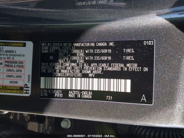 2T2GKCEZ9PC012385 Lexus Nx 350h Premium