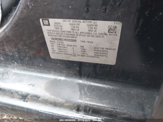 1GCRCREC1HZ233088 Chevrolet Silverado 1500 1lt