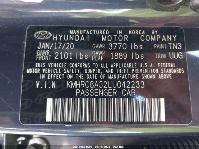 Hyundai Venue Denim 2020 KMHRC8A32LU042233 Image 9