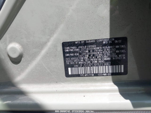 Subaru Crosstrek Premium 2023 JF2GTAPC8P8213447 Image 9