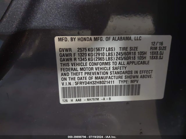 5FRYD4H32HB021411 Acura MDX