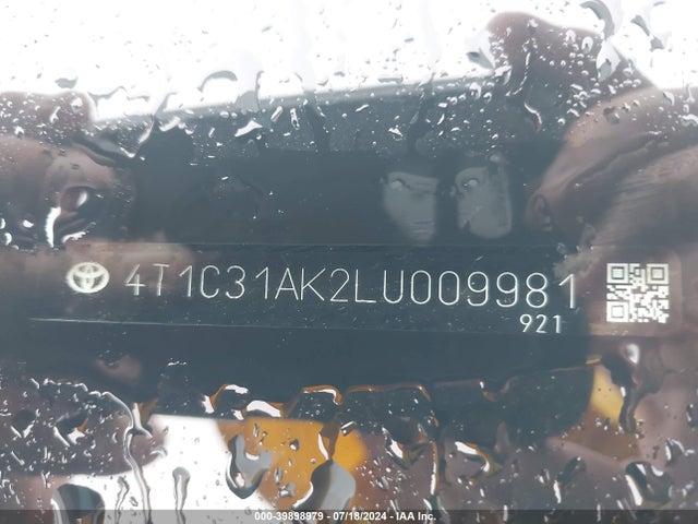 Toyota Camry Le Hybrid 2020 4T1C31AK2LU009981 Image 9