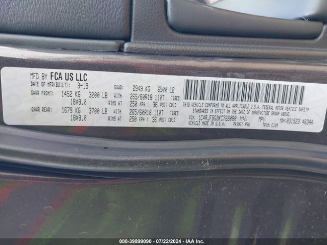 1C4RJFBG9KC728080 Jeep Grand Cherokee Limited 4x4