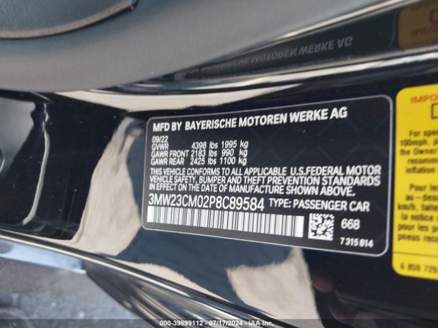 3MW23CM02P8C89584 BMW 230 I