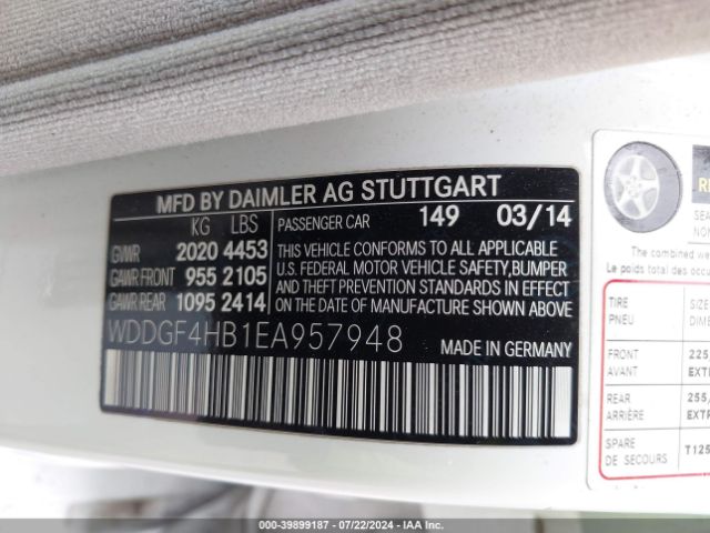 WDDGF4HB1EA957948 Mercedes-Benz C 250 Luxury/sport