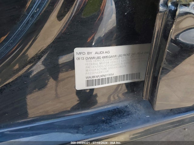 WAUBFAFLXEN013554 Audi A4 2.0t Premium
