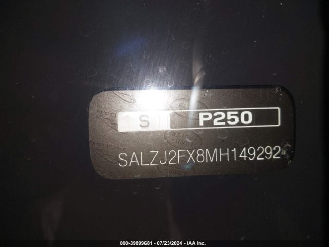 SALZJ2FX8MH149292 Land Rover Range Rover Evoque S