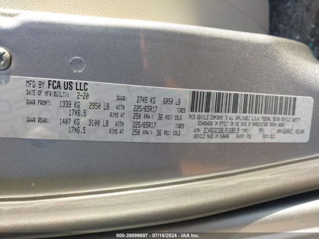 2C4RDGCG8LR169819 Dodge Grand Caravan Sxt