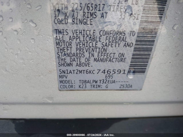 Nissan ROGUE S 2019 5N1AT2MT6KC746591 Image 9