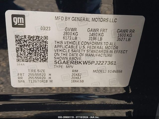 5GAERBKW5PJ227361 Buick Enclave Essence Fwd